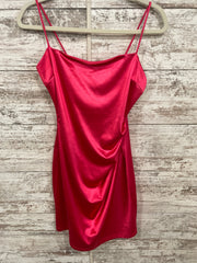 PINK SATIN SHORT DRESS