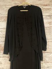 BLACK 2 PC. LONG DRESS SET