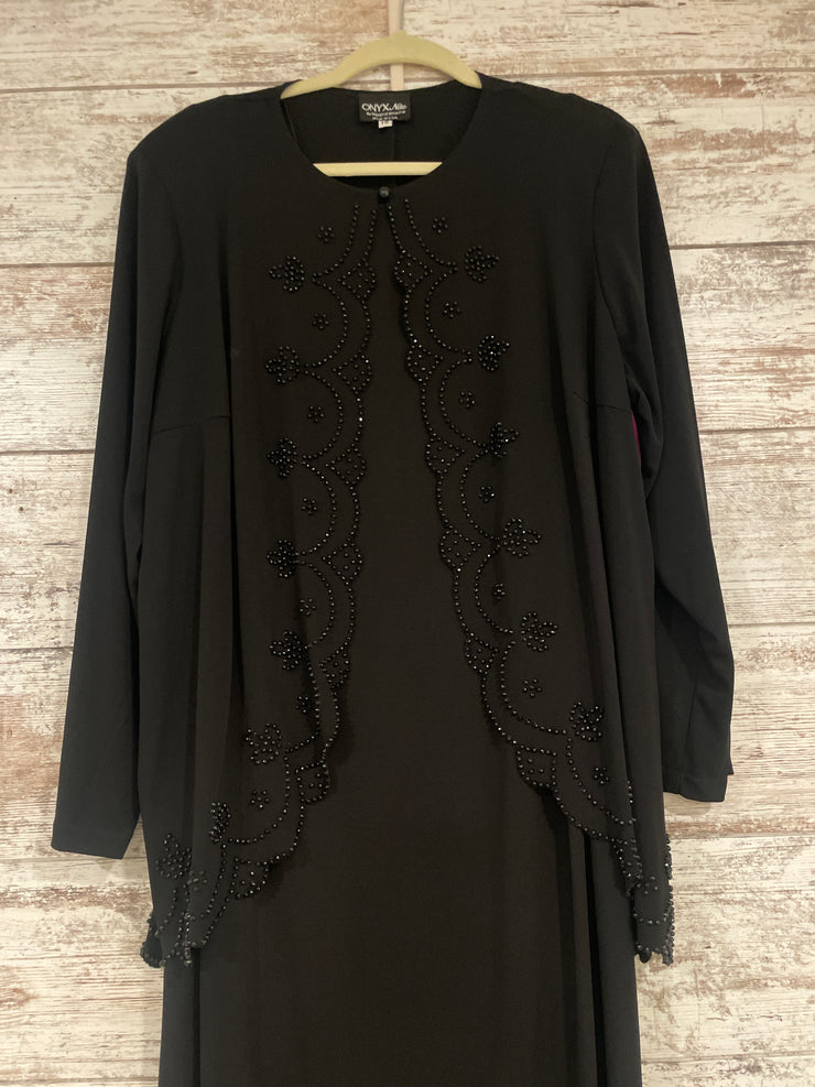 BLACK 2 PC. LONG DRESS SET
