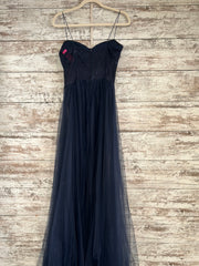 NAVY A LINE GOWN