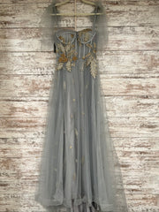 GRAY/GOLD A LINE GOWN (NEW)