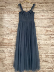 BLUE A LINE GOWN
