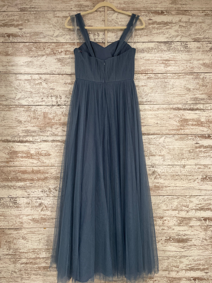 BLUE A LINE GOWN