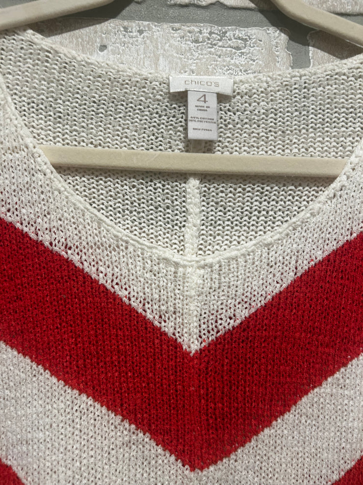 WHITE/ORANGE SWEATER $129