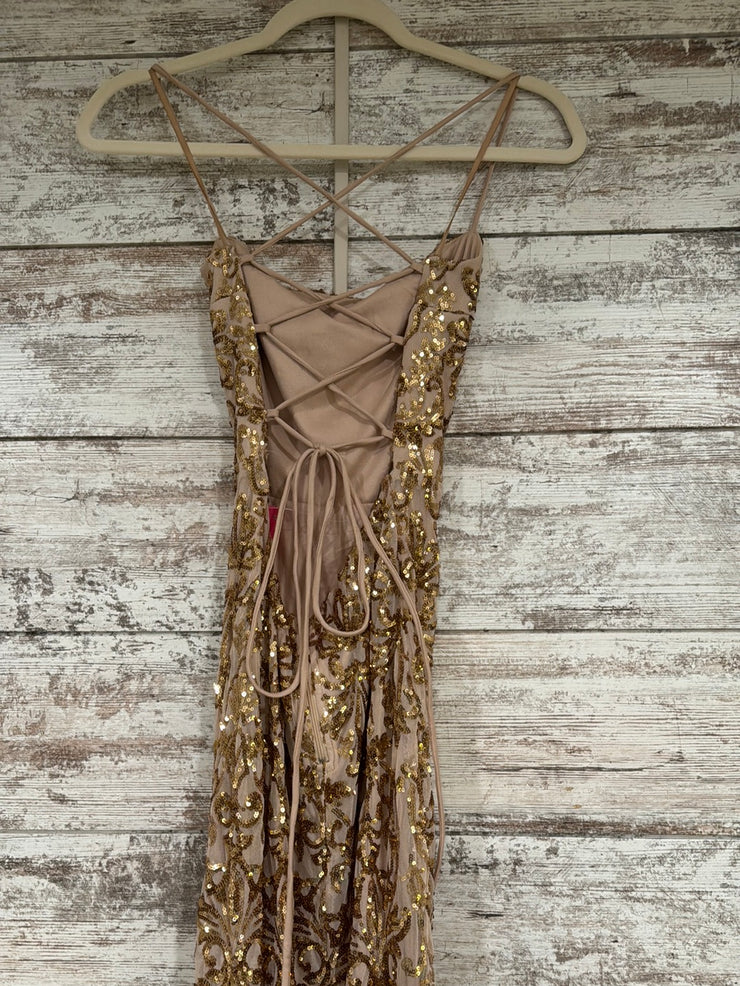 GOLD SPARKLY LONG DRESS (NEW)