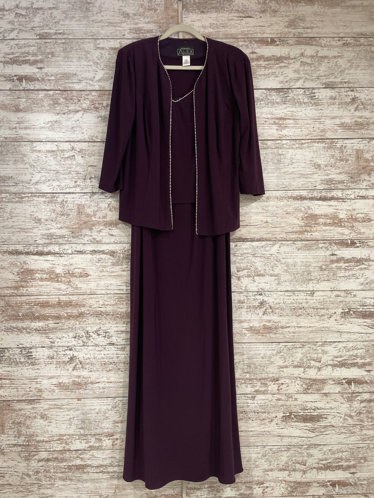 PURPLE 2 PC. LONG DRESS SET