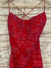 RED SPARKLY MERMAID GOWN