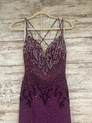 PURPLE SPARKLY LONG DRESS -NEW