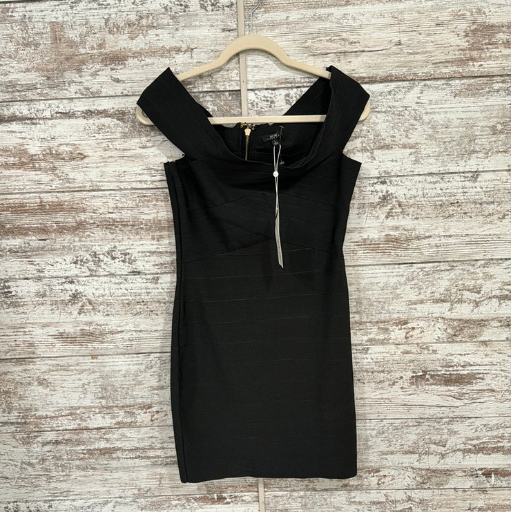 BLACK FITTED SHORT DRESS (NEW)