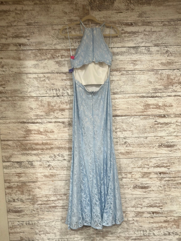 BLUE/FLORAL LONG DRESS (NEW)