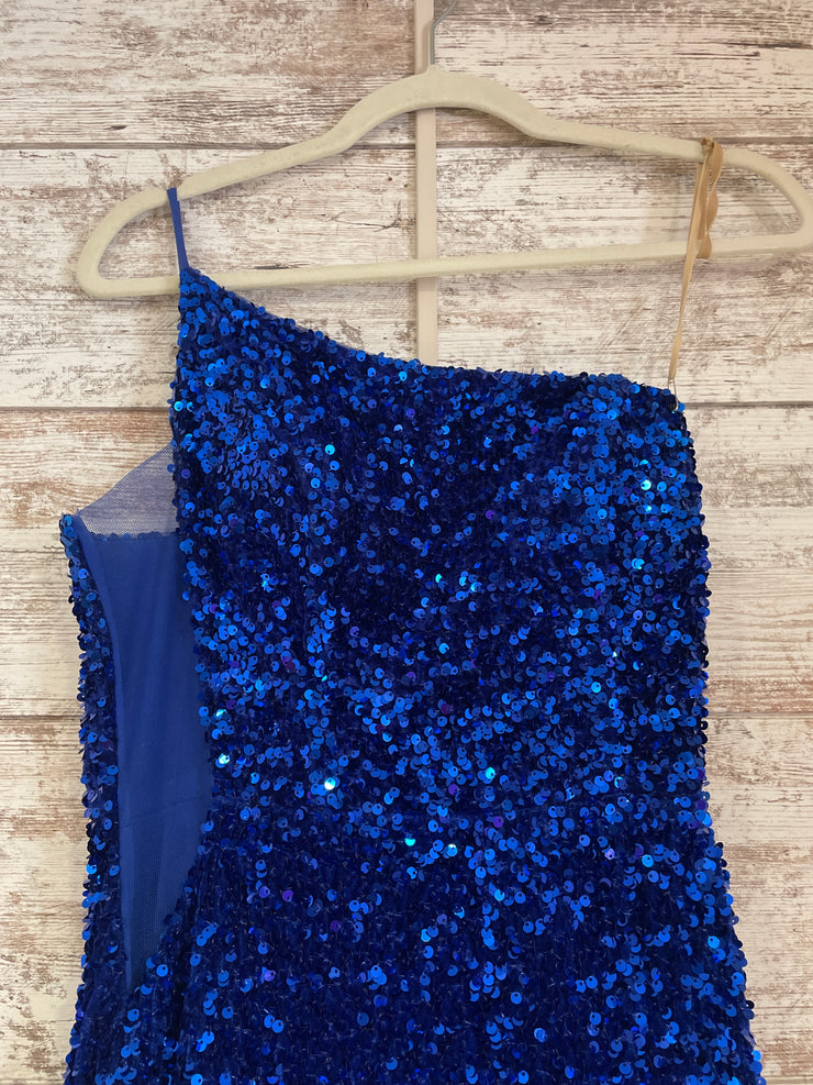 ROYAL BLUE SEQUIN LONG DRESS