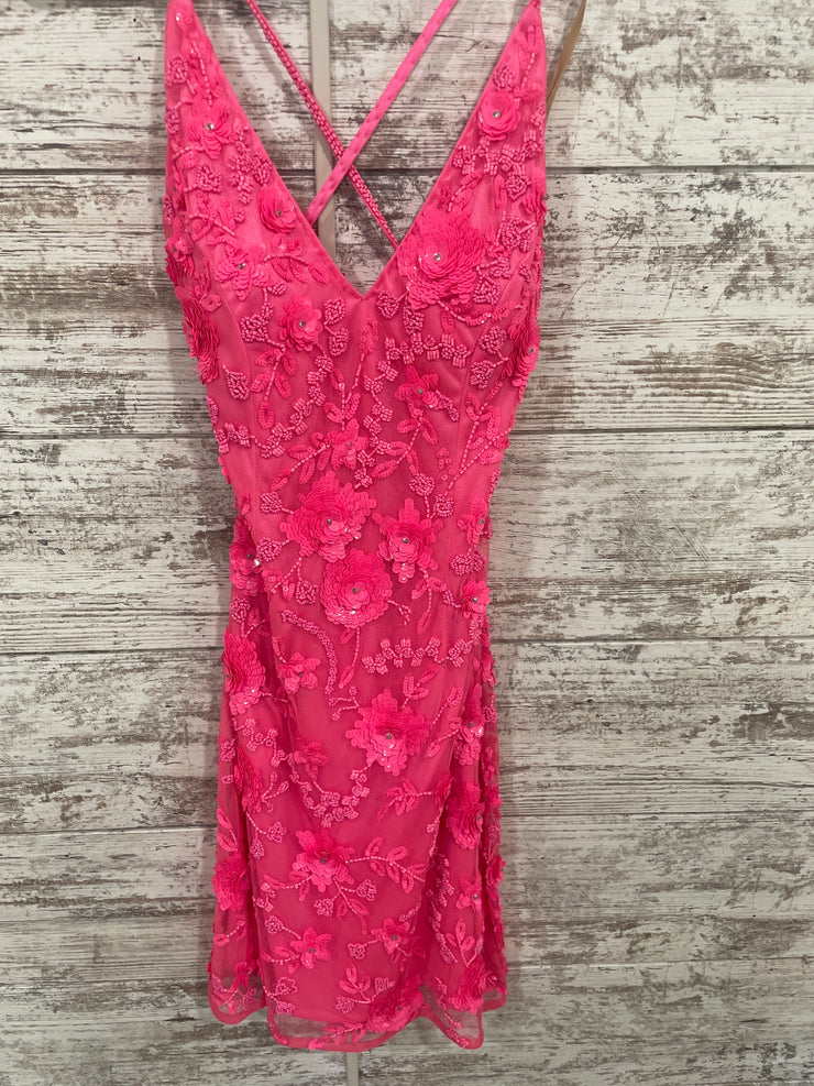 PINK SPARKLY SHORT DRESS