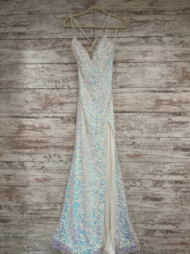 WHITE/COLORFUL LONG DRESS-NEW