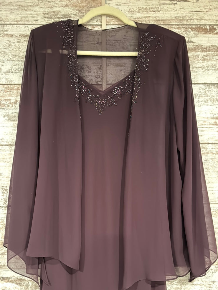 PURPLE 2 PC. LONG DRESS SET