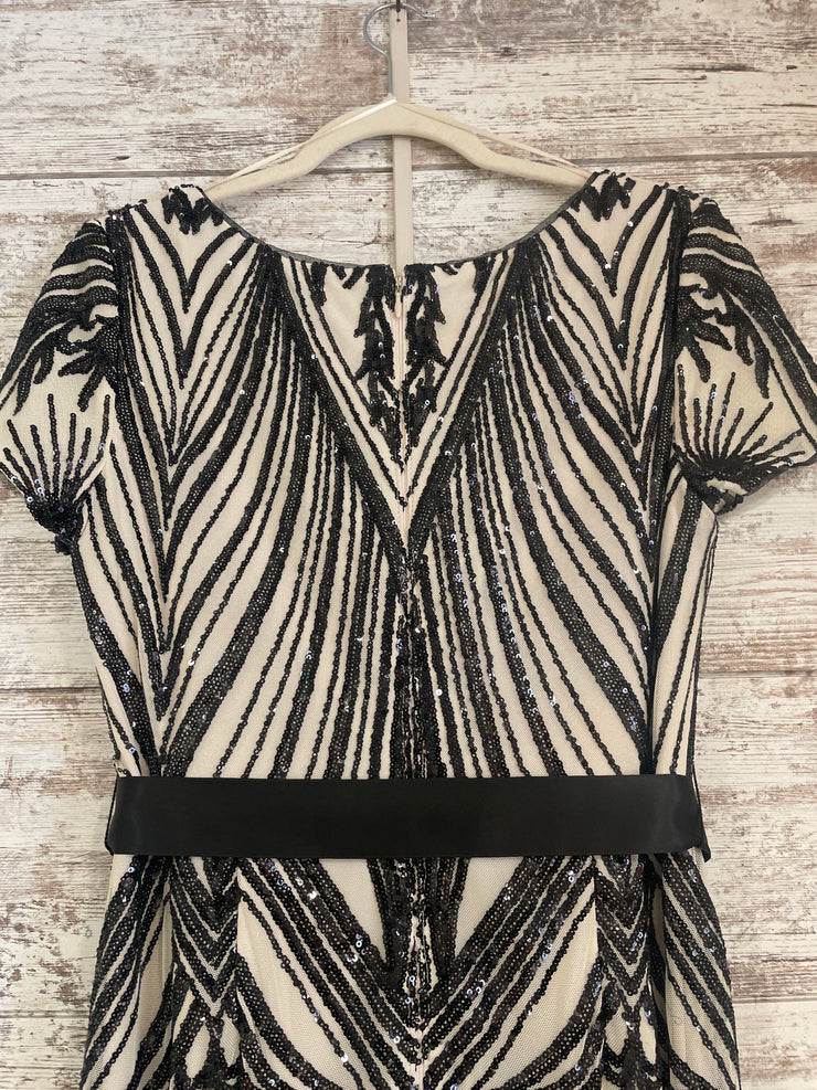 BLACK/IVORY LONG DRESS (NEW)