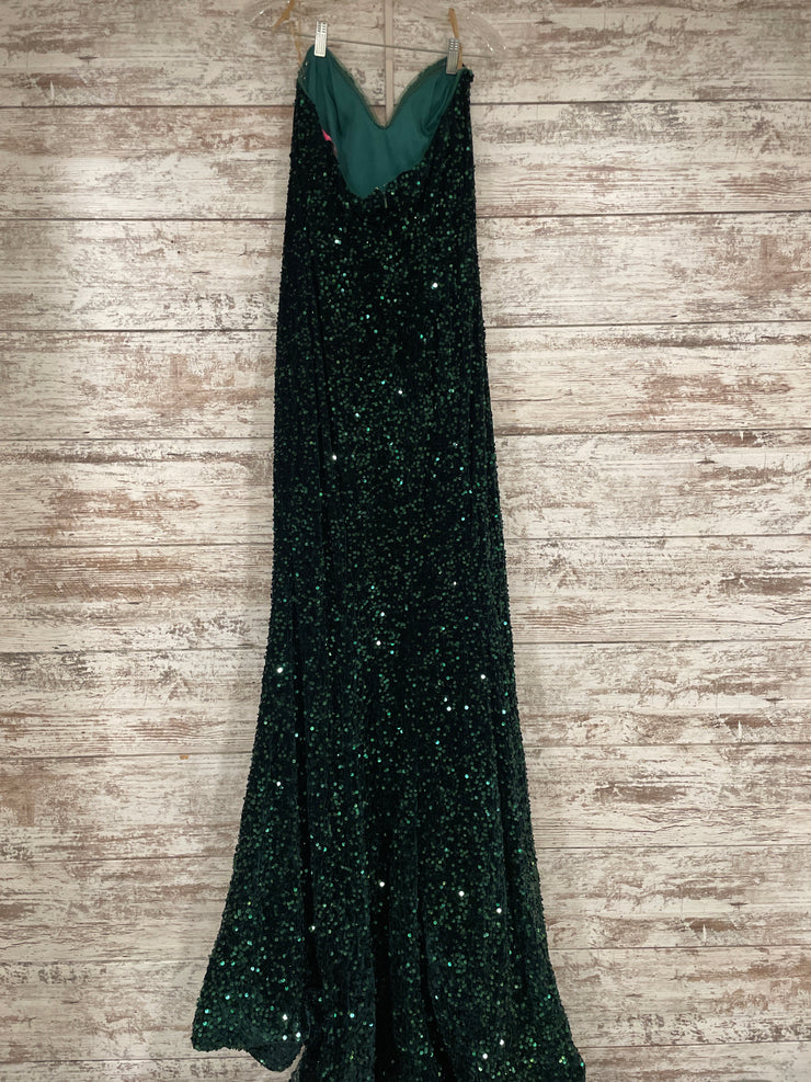 GREEN SEQUIN MERMAID GOWN