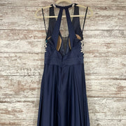 NAVY/WHITE A LINE GOWN