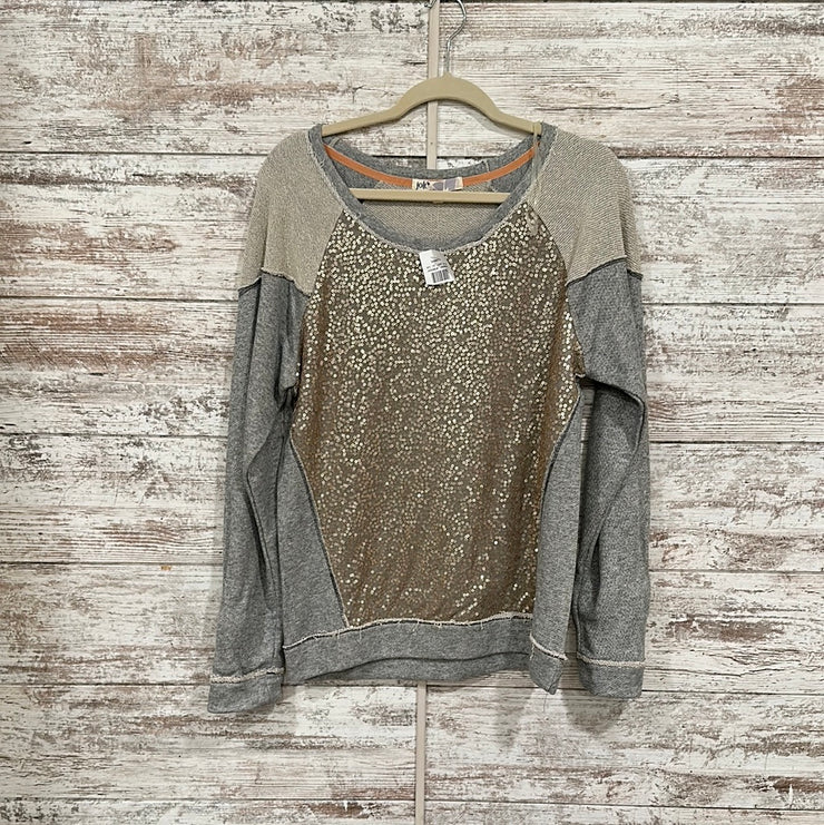 TAN SEQUIN FRONT TOP (NEW)