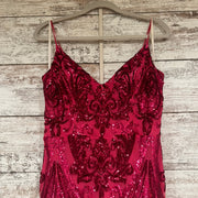 PINK SPARKLY LONG EVENING GOWN