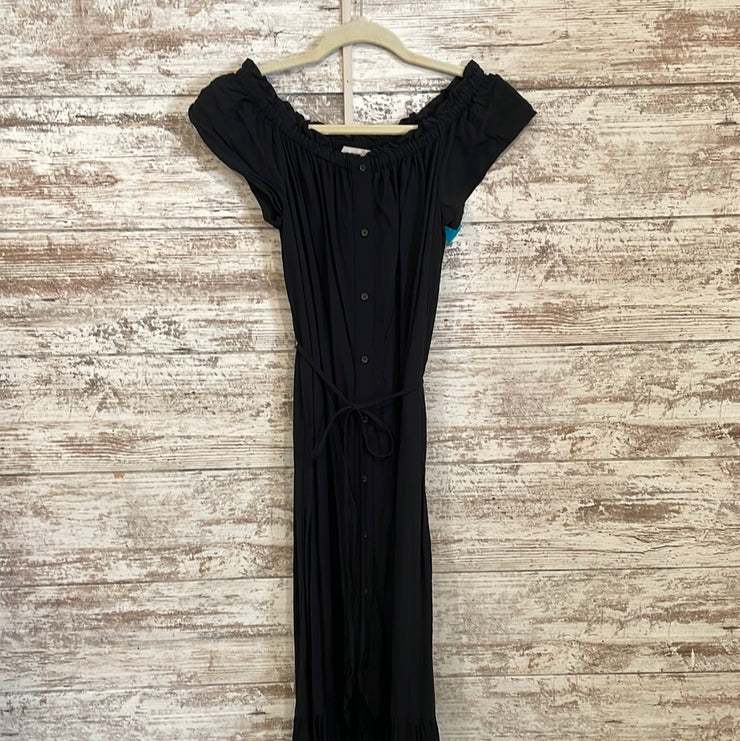 BLACK MIDI DRESS