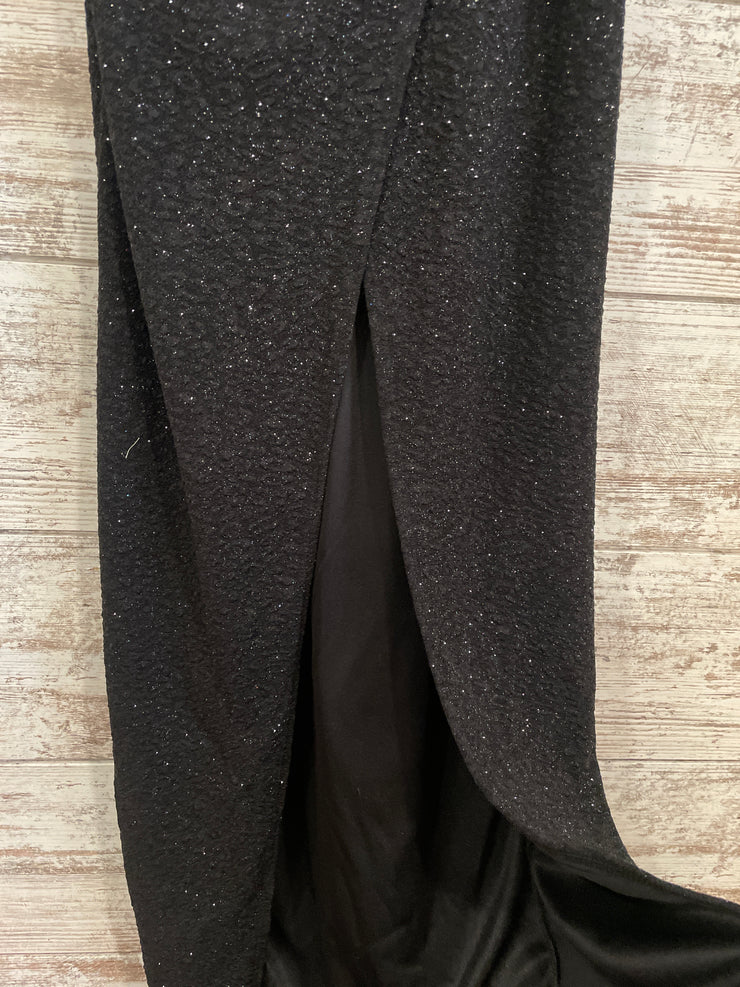 BLACK SPARKLY LONG EVENING GOW