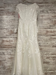 WHITE/FLORAL WEDDING GOWN-NEW