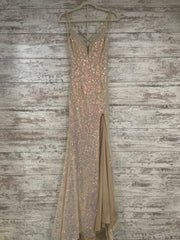 TAN SPARKLY LONG DRESS (NEW)