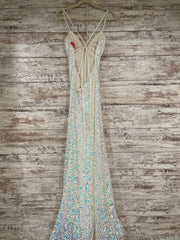 WHITE/COLORFUL LONG DRESS