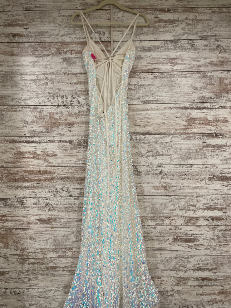 WHITE/COLORFUL LONG DRESS