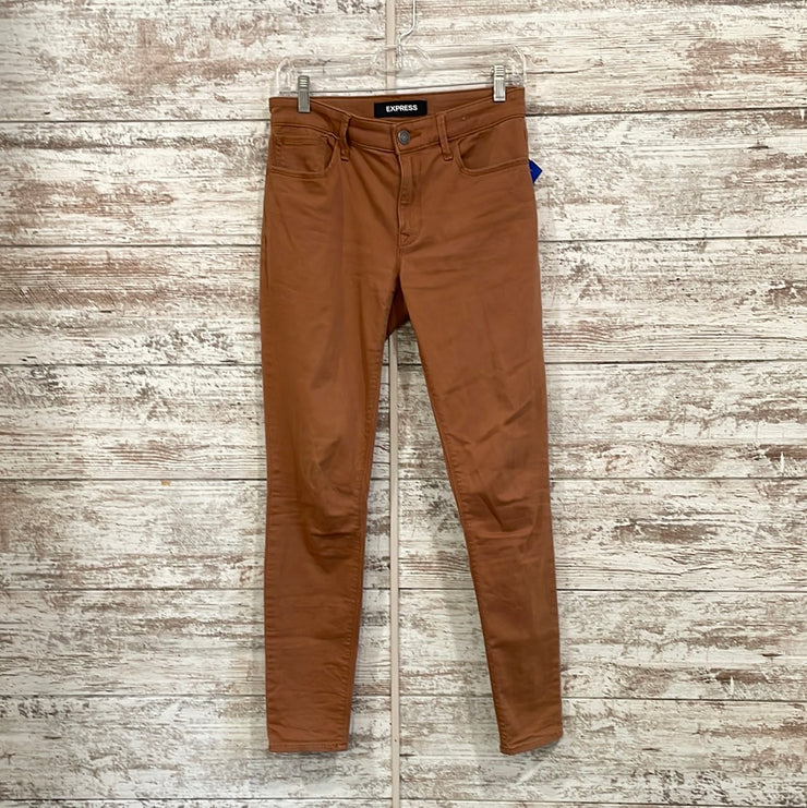 BROWN STRETCH DENIM PANTS