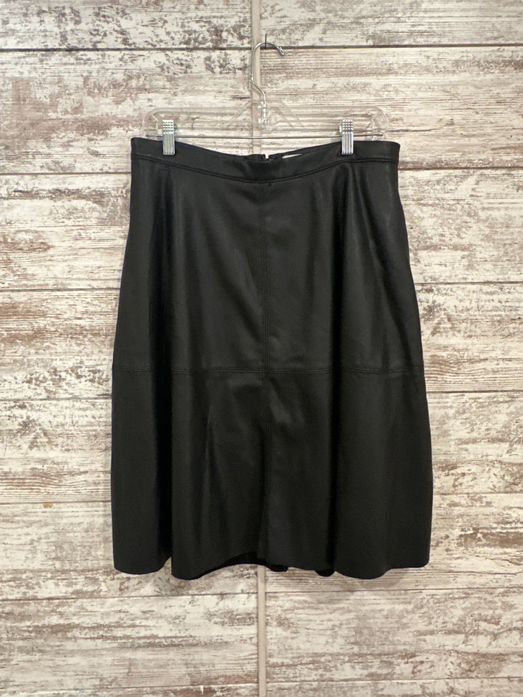 BLACK VEGAN LEATHER SKIRT $90