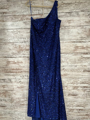 ROYAL BLUE SPARKLY LONG DRESS