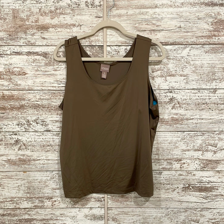 BROWN SLEEVELESS TOP