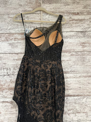 BLACK/FLORAL LONG DRESS $600