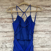 ROYAL BLUE LONG EVENING GOWN