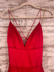 RED A LINE GOWN