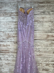 LAVENDER/FLORAL MERMAID GOWN