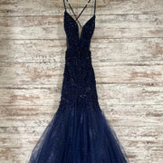 NAVY MERMAID GOWN