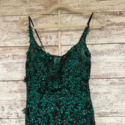 GREEN/BLACK FLORAL MERMAID