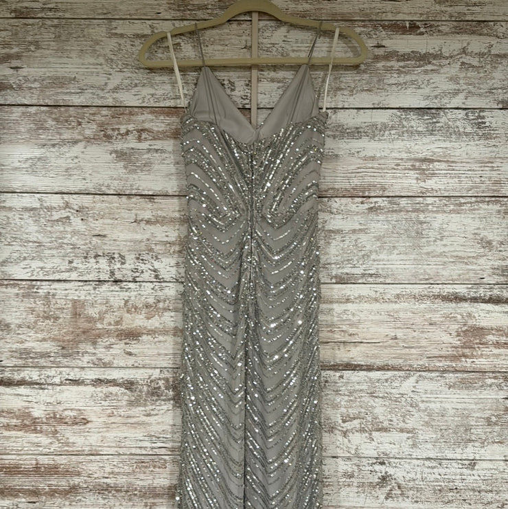 SILVER SPARKLY LONG DRESS