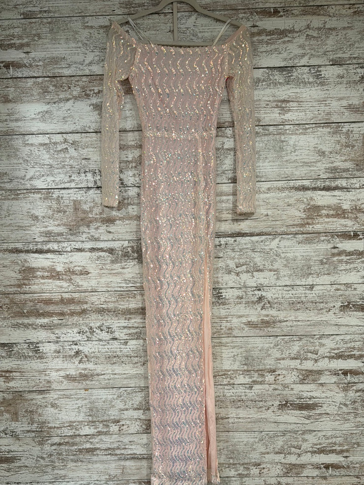 PINK SPARKLY LONG DRESS