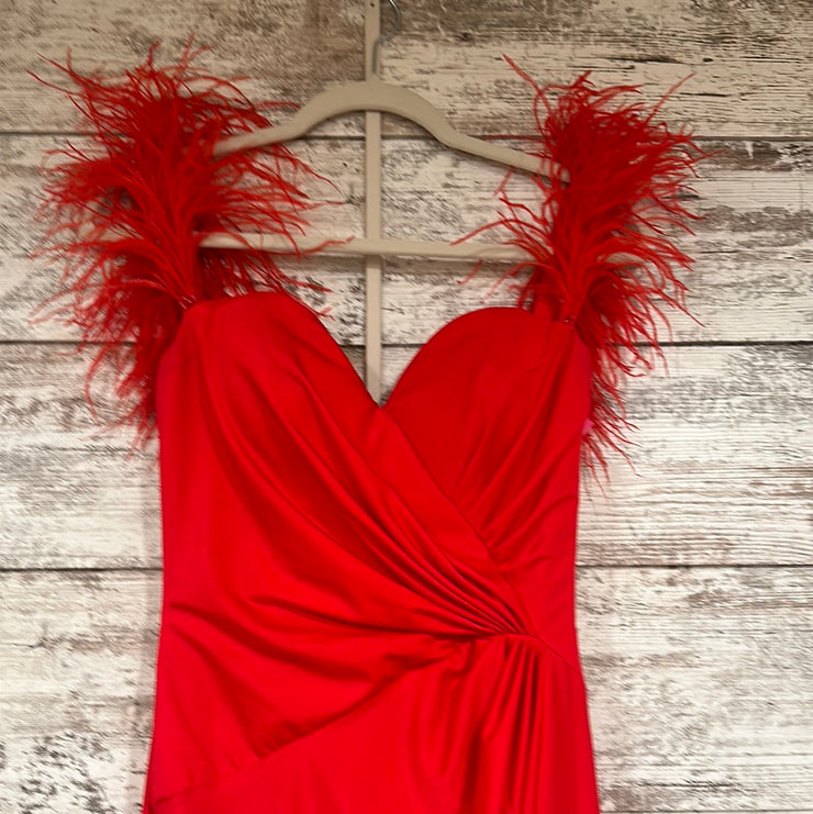 RED LONG EVENING GOWN