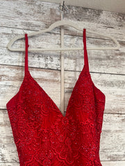 RED LACE MERMAID GOWN