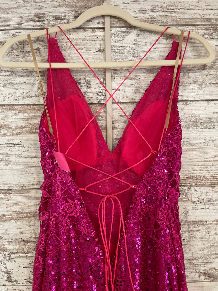 PINK SPARKLY LONG DRESS (NEW)