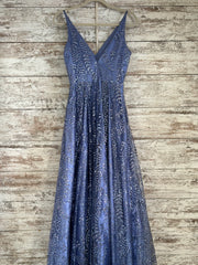 LAVENDER SPARKLY A LINE GOWN