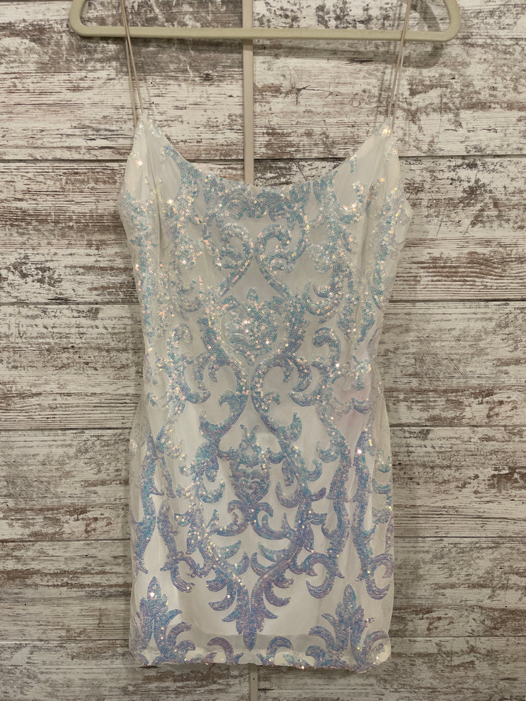 WHITE/COLORFUL SHORT DRESS
