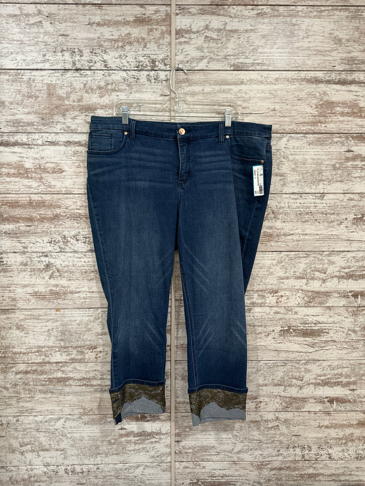BLUE DENIM CROP JEANS $139