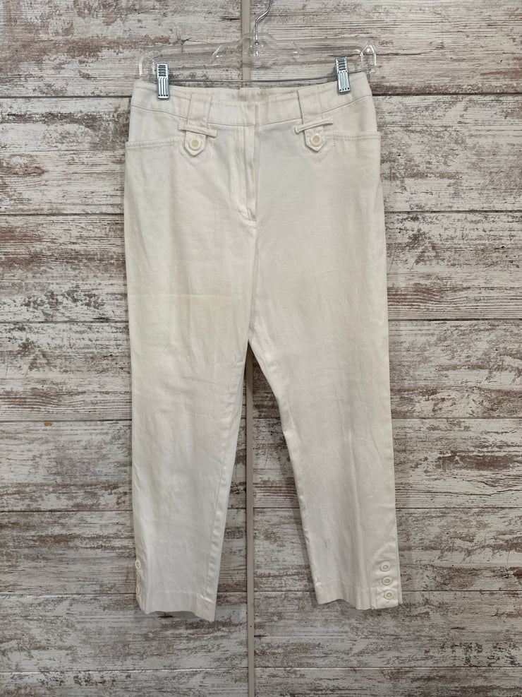 IVORY CROP PANTS - RETAIL $395