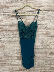 TEAL SPARKLY SHORT DRESS