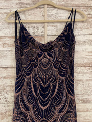 NAVY/GOLD LONG DRESS (NEW)